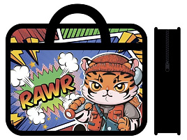 Папка для тетрадей А4 ПМ-А4-25 МОДНЫЙ ТИГРЕНОК с ручками