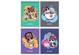 Блокнот 60л. Meshu MS_52339 А6 на гребне "Mood", матовая ламинация, выборочный УФ-лак