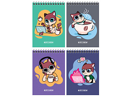 Блокнот 60л. Meshu MS_52339 А6 на гребне "Mood", матовая ламинация, выборочный УФ-лак