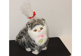 Сувенир Кошка мех №70 15*13см