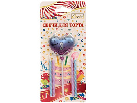 Свеча-цифра "3" Воздушное сердце 448-284