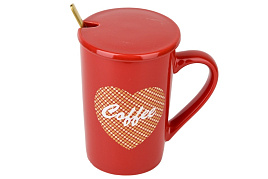 Кружка 410мл 2210058-2/239040 Coffee красная в упак