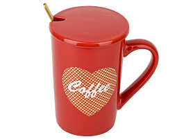 Кружка 410мл 2210058-2/239040 Coffee красная в упак