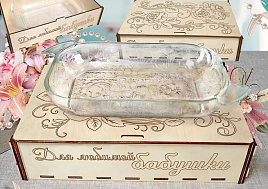 Шубница 103-407 L3/3463 стекло Цветок "Для любимой бабушки" 300*160*50мм в/уп