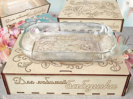 Шубница 103-407 L3/3463 стекло Цветок "Для любимой бабушки" 300*160*50мм в/уп