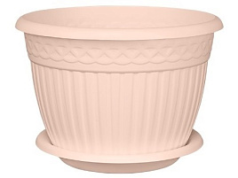 Кашпо цветочное 3л Византия КШ-4470 пудра с/п