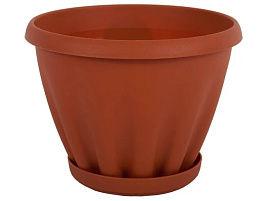Кашпо цветочное 11л Знатный 057002 терракотовый с/п