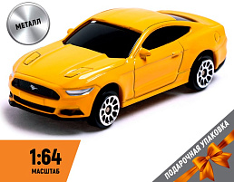 Машина металлическая 7152996 1:64 FORD MUSTANG желтый