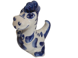 Сувенир Гжель Дракон Красавчик Средний Л