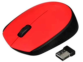 Мышь Logitech беспроводная M170 оптическая красная ZD335A9