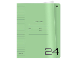 Тетрадь 24л. линия  Т5ск24_пл 08961 "UniTone. Green", пластиковая прозрачная обложка