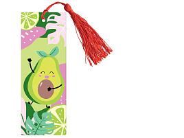 Закладки 3D д/книг ArtSpace 3D_45140 "Avocado", с линейкой, 150*55мм, декоративный шнурок