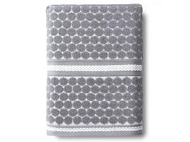 Полотенце 50*90 махровое Dots tactille МХ45 графит-белый 4483