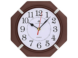 Часы настенные Atlantis 24*24 TLD-6047 коричневые