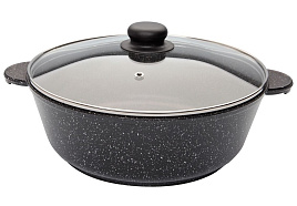 Жаровня 26см с/кр 7326ж черный мрамор