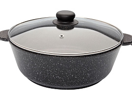 Жаровня 26см с/кр 7326ж черный мрамор