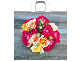 Пакет петля с пласт.ручкой 38*34 Волшебный букет