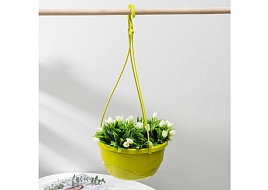 Кашпо цветочное подвесное 4,7л Мальва фисташковый 042346