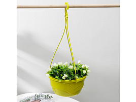 Кашпо цветочное подвесное 4,7л Мальва фисташковый 042346