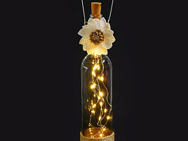 Светильник декор бутылка с гирляндой 695-104
