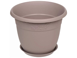 Кашпо цветочное 10л Рябина М3058 французский серый с/п