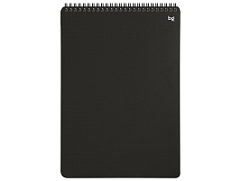 Блокнот 80л. BG Б4гр80_пл 06272 А4 на гребне "Base", пластиковая обложка, черный