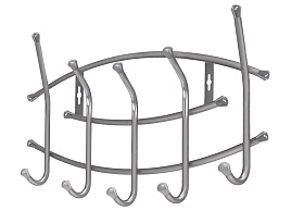 Вешалка настенная Ника черный ВНП3/МС/5221 матово-серый