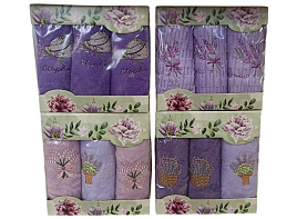 8м Полотенце в кор. 3в1 (25*50-3шт) Лаванда (микрофибра)