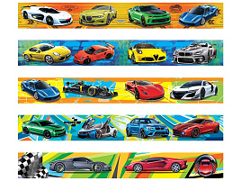 Закладки магнит. д/книг ArtSpace 243762 "Спортивные автомобили", 25*195мм, блестки