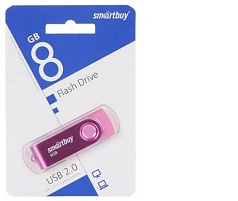 Флеш-драйв Smart Buy 8Gb SB008GB2TWP Twist Pink розовый 4154
