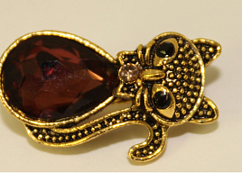 Брошь Кошка №15