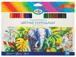 Карандаши цветные 36цв. Гамма CP36_112025 "Классические", заточен., картон. упак., европодвес