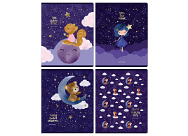 Тетрадь 48л.  Т5ск48_тф 11068 "Sweet dreams", тиснение фольгой