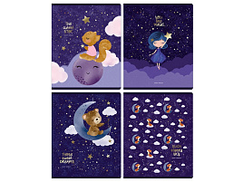 Тетрадь 48л.  Т5ск48_тф 11068 "Sweet dreams", тиснение фольгой