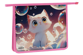 Папка для тетрадей А5 ArtSpace ПТ-715Л0001 "Soap bubbles", пластик, на молнии