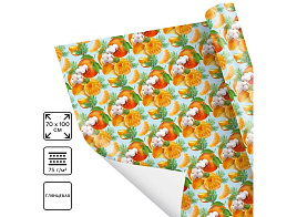НГ Бумага упаковочная 7838749 Мандарины 70*100см