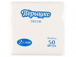 Салфетки 50л.Pero Decor Белая