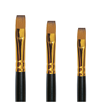 Кисть Щетина плоская №16 живописная д/работы с маслом,акрилом,темперой,клеем