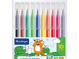 Фломастеры 10цв. Berlingo WP00610 "Жил-был кот" блистер, европодвес