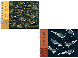 Скетчбук BG СА560гр_57139 "Птицы", 60л., А5 на гребне, глянцевая ламинация, 120г/м2