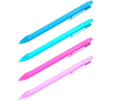 Ручка OfficeSpace BPr_94888 автоматическая "Light Trio" синяя, 0,7мм, трехгранная, корпус ассорти