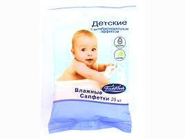 Влажные салфетки Детские 20шт.Fresh Week Антибактер.4362