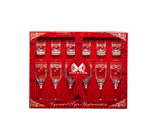 Набор подарочный 160/1022/07-01/5928 Флер new 12пр (6бокалов+6стопок)