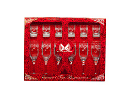 Набор подарочный 160/1022/07-01/5928 Флер new 12пр (6бокалов+6стопок)