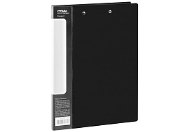 Папка с 2 мет. приж. СТАММ ММ-30641 "Стандарт" А4, 17мм, 700мкм, пластик, черная