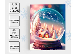 Алмазная мозаика 20*25 9614116 Снежный шар