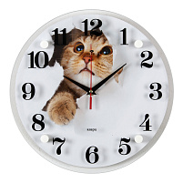 Часы настенные "21 Век" 3030-1108 Кот в бумаге