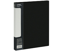 Папка 40 вкл. СТАММ ММ-30624 "Стандарт" А4, 21мм, 600мкм, пластик, черная