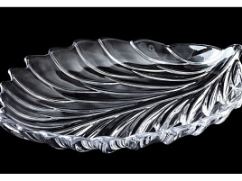 Блюдо стекло 30см YJP-7024-2/1380 Листок