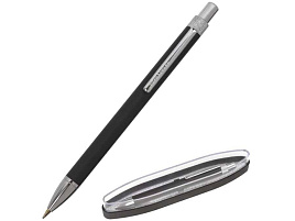 Ручка BRAUBERG 143491 шариковая "Allegro", СИНЯЯ, корпус черный с хромированными деталями, линия письма 0,5 мм